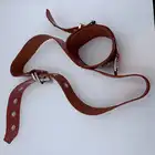 Leder - Kajdanki na uda i ręce czerwone
