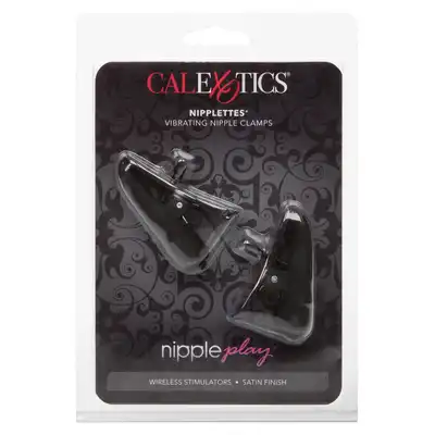 Calexotics - Nipplettes Black. Czarne wibrujące zaciski na sutki 