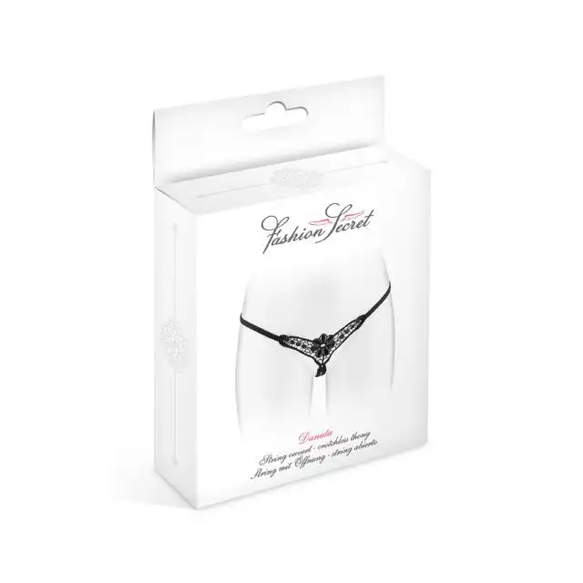 Concorde Danuta Black One Size. Francuska Czarna Bielizna Stringi model Danuta.