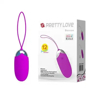 Pretty Love - Benson Vibrating Egg Purple. Wibrujące Jajko 12 programów Wibracji