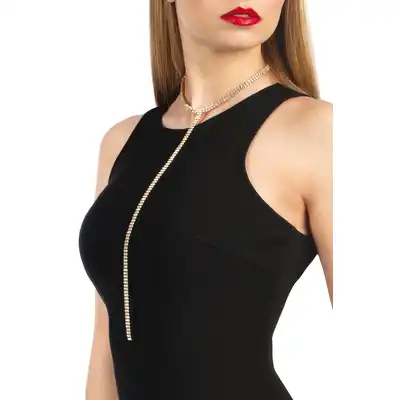 Bojoux Pour Toi Collier Dore Audrey. Złoty Naszyjnik Biżuteria Erotyczna.