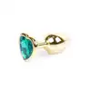 Plug-Jawellery Gold with Green Diamond. Biżuteria Analna Złoty Plug z Zielonym Diamentem.