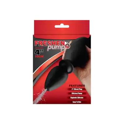 Freshen Pump 4 P Silicone Douche Black. Wtyczka do Lewatywy z Gruszką. 