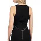 Bijoux Pour Toi Bijou de Buste Jade. Naszyjnik w kolorze Srebrnym z Diamentami Podkreślający Piersi.