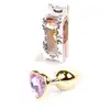 Plug-Jawellery Gold with Pink Diamond. Biżuteria Analna Złoty Plug z Jasnoróżowym Diamentem.