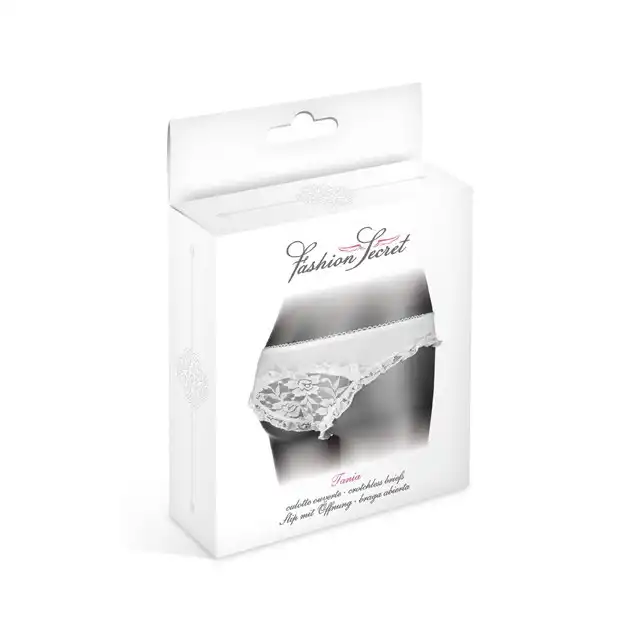 Concorde Tania White One Size.  Białe Figi z Koronką z Tyłu.
