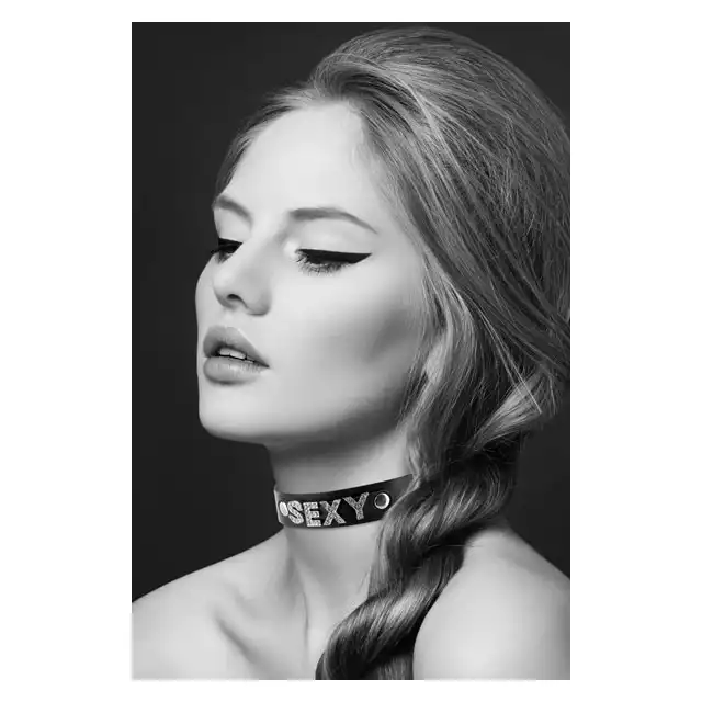 Bijoux Pour Toi Collier Strass Sexy Cuir. Naszyjnik Sexy SM.