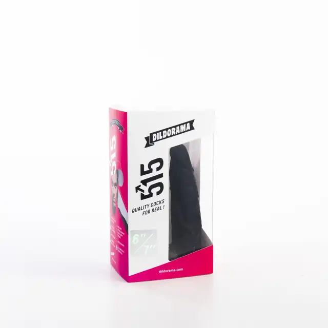 Dildorama - 515 line - 6" Double Black. Podwójne czarne dildo 6" i 7". 