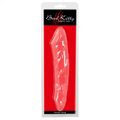 Bad Kitty - Double Dong. Podwójne czerwone silikonowe dildo