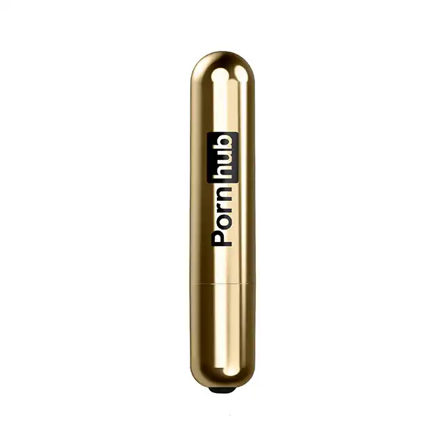 Pornhub - Bullet Rechargable Gold. Złoto-czarny mini wibrator na USB!
