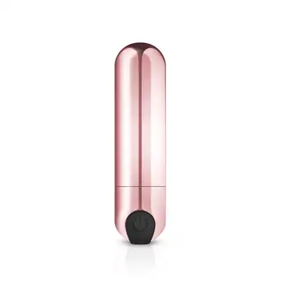 Rosy Gold - New Bullet Vibrator. Różowozłoty bullet wibrujący ładowany na USB