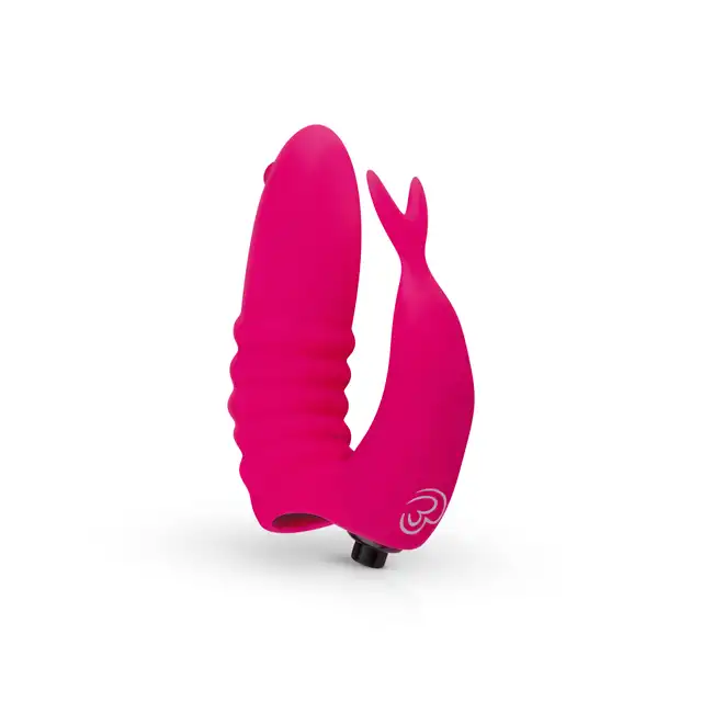 EasyToys - Finger Vibrator - Pink. Wibratorek zakładany na palec. Piękny, silikonowy, nieduży. Jednocześnie stym. punkt G i łechtaczkę.