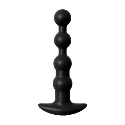 Anal Fantasy - Rechargeable Anal Beads. Czarne wibrujące koraliki analne. USB.
