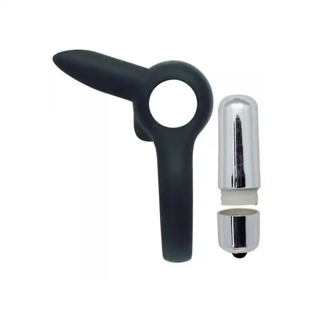 Toyz4Lovers -Timeless stretchy ring black - Pierścień ozdobiony uroczym króliczkiem