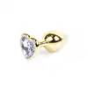 Bseries - Plug-Jawellery Gold with Clear Diamond. Biżuteria Analna Złoty Plug z Przezroczystym Diamentem.