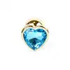 Bseries - Plug-Jawellery Gold with Light Blue. Biżuteria Analna Złoty Plug z Jasnoniebieskim Diamentem.