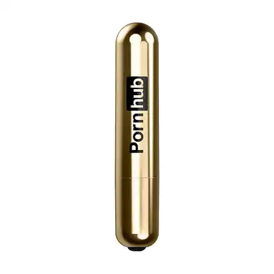 Pornhub - Bullet Rechargable Gold. Złoto-czarny mini wibrator na USB!