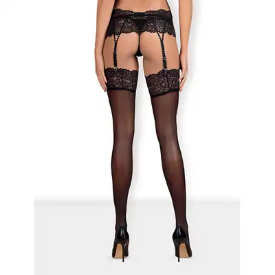 Obsessive - Mixty Stockings S/M. Czarne pończochy z koronką