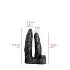 Dildorama - 515 line - 6" Double Black. Podwójne czarne dildo 6" i 7". 