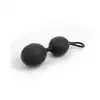Dorcel - Dual Balls Noir. Delikatny silikon. Czarne kulki gejszy z podwójnym sznureczkiem