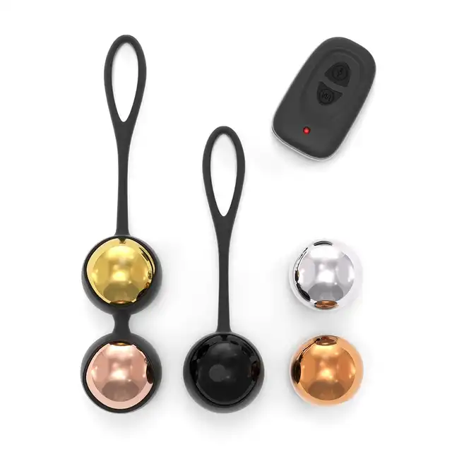 Dorcel - Training Remote ControlledGeisha Balls. Zestaw 5 kulek gejszy w tym 1 wibrująca! Z pilotem i USB