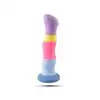Rainbow G-Spot Multicolored Dildo. Kolorowe Dildo do Strap-on. Stymulacja Punktu G