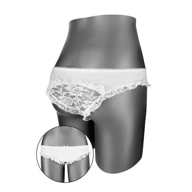 Concorde Tania White One Size.  Białe Figi z Koronką z Tyłu.