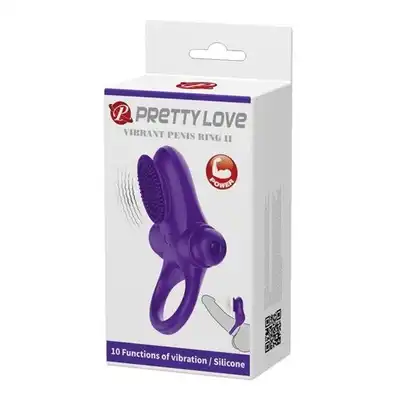 Pretty Love - Vibrant Penis Ring II. Silikonowy ring z wypustkami do stymulacji łechtaczki