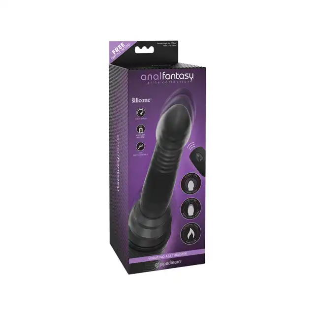 Anal Fantasy - Vibrating Ass Thruster USB Heat. Wibrator analny z ruchem posuwistym sterowany na pilota, podgrzewany