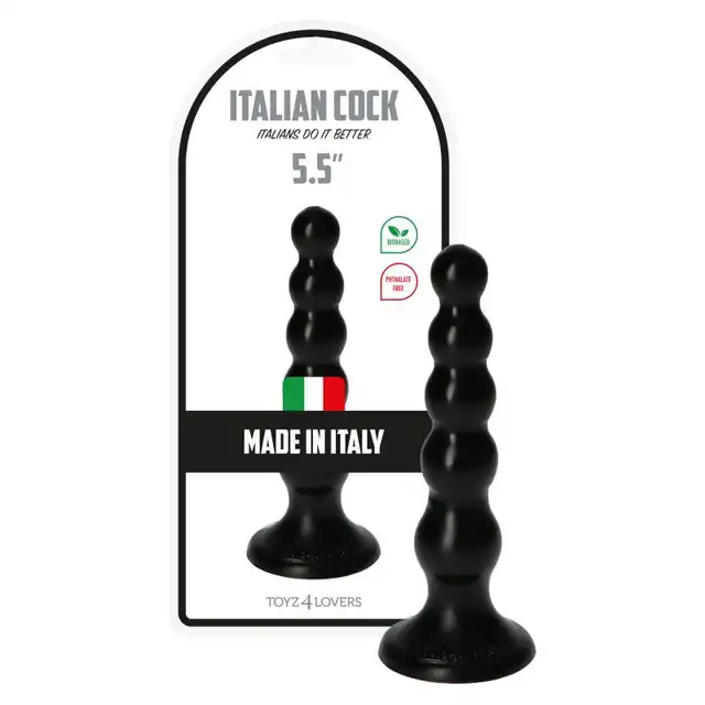 Toyz 4 Lovers Italian Anal Cock 5.5" Black. Dildo Analne Profilowane Czarne 14 cm.