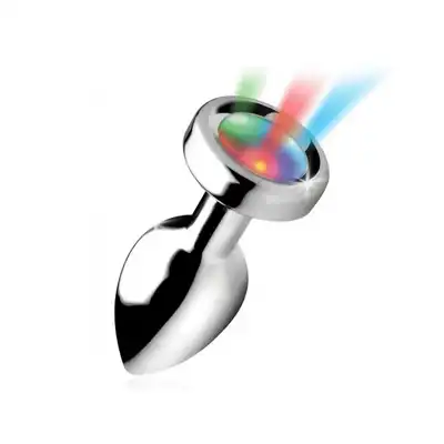 Booty Sparks - Light Up Medium Anal Plug. Innowacyjna wtyczka analna z 3 kolorowymi diodami LED.