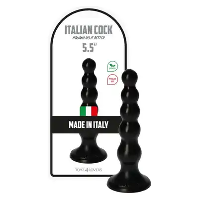 Toyz 4 Lovers Italian Anal Cock 5.5" Black. Dildo Analne Profilowane Czarne 14 cm.