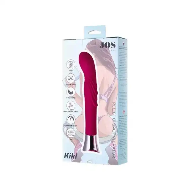 Jos Kiki G-Spot Stymulator Pink 21,5cm. Designerski Wibrator do stymulacji Punktu G.