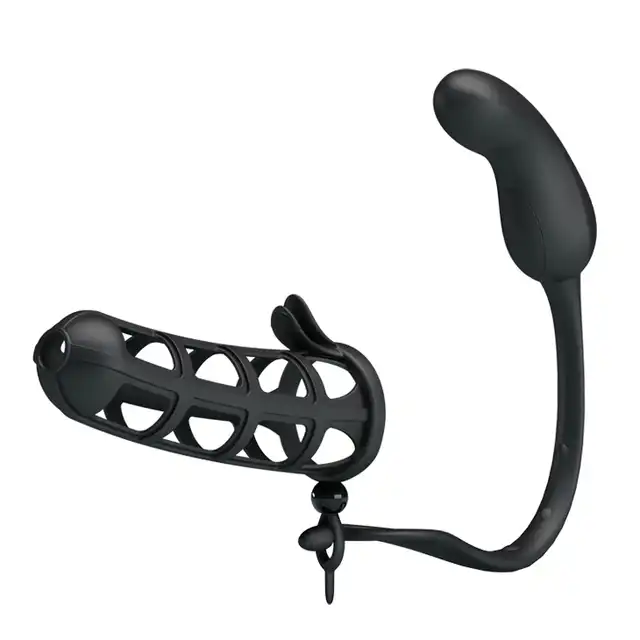Pretty Love - Hercules Penis Sheath. Nakładka na penisa z wibrującą zatyczką analną