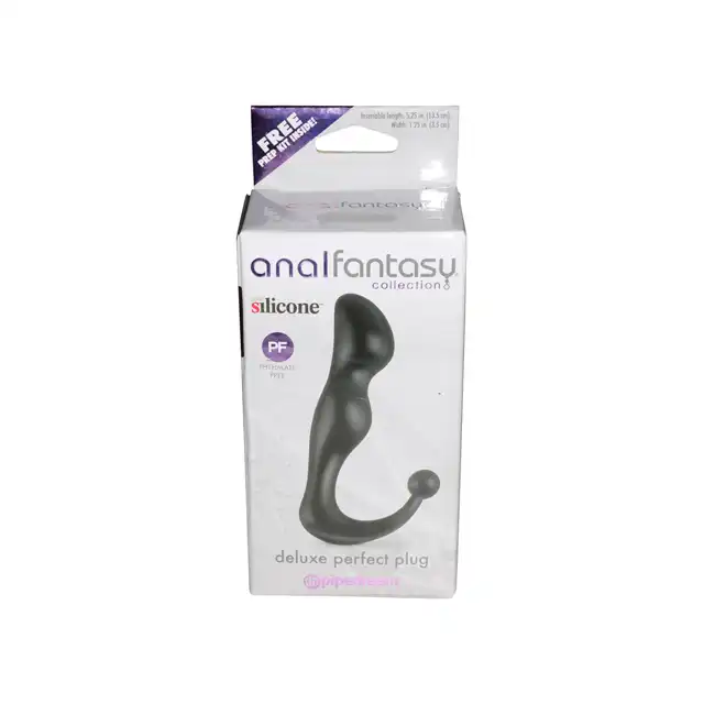 Anal Fantasy - Deluxe Perfect Plug. Czarny profilowany plug analny 13,5 cm