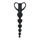 Toyz 4 Lovers Anal Timeless Hearts 20cm. Silikonowe Czarne Koraliki Analne. 