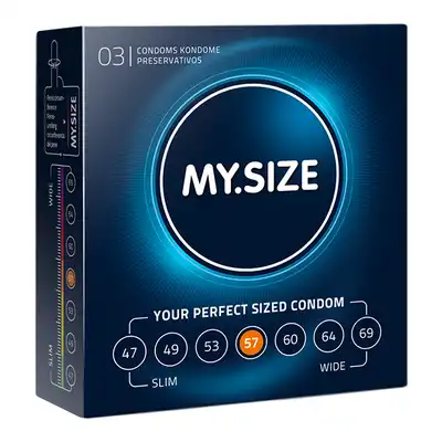 My Size - Natural Latex Condom 57 mm 3 szt