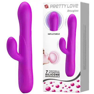 Pretty Love - Douglas Inflatable Silicone. Wibrator z funkcją pompowania. USB.