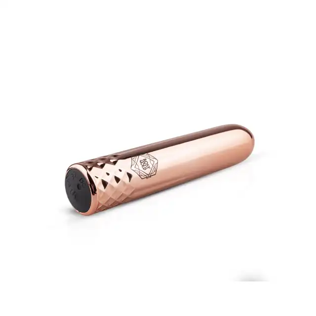 Rosy Gold - New Mini Vibrator. Różowozłoty bullet z silnymi wibracjami. USB