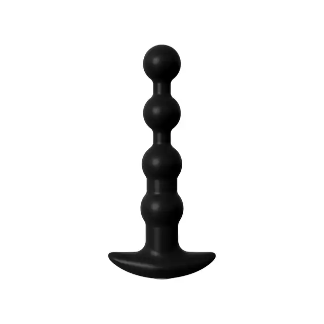 Anal Fantasy - Rechargeable Anal Beads. Czarne wibrujące koraliki analne. USB.