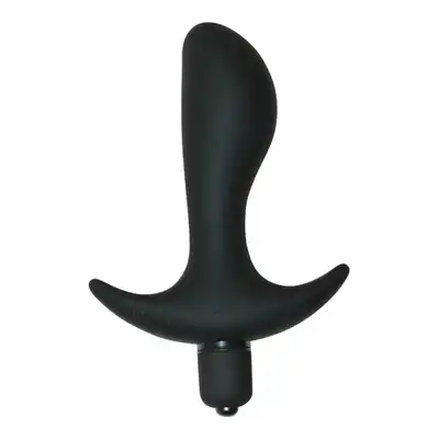 Anal Fantasy - Vibrating Perfect Plug. Czarna silikonowa wtyczka analna. Wibracje.