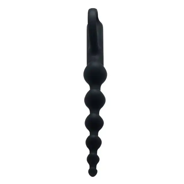 Toyz 4 Lovers Anal Timeless Hearts 20cm. Silikonowe Czarne Koraliki Analne. 