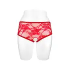 Concorde Amanda Red One Size. Czerwone Koronkowe Majtki Pełne z Dziurką.