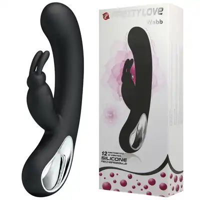 Pretty Love - Webb. Silikonowy wibrator w kolorze czarnym. 3 silniki. Bestseller! 