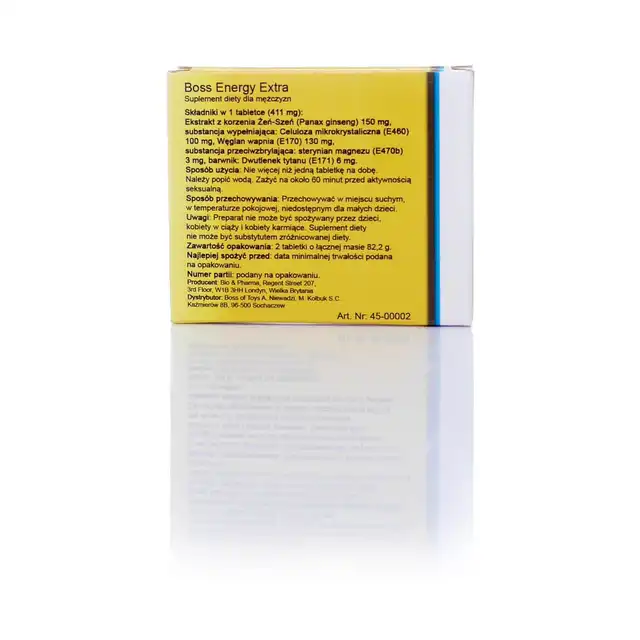 Boss Energy Extra Suplement 2 tabletki. Renomowane i skuteczne.