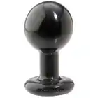 Doc Johnson - Round Butt Plug Medium. Czarny, niezwykle przyjemny w dotyku plug analny