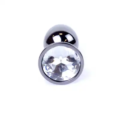 Plug-Jawellery Dark Silver PLUG- Clear