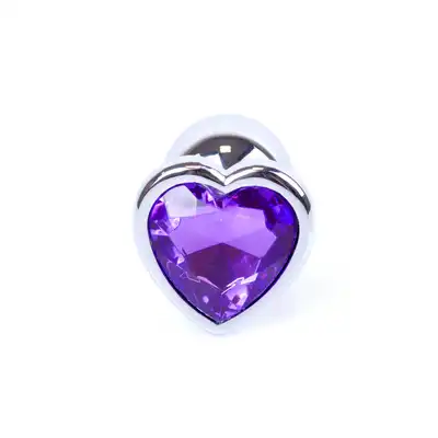 Bseries - Plug-Jawellery Silver  Heart PLUG- Purple