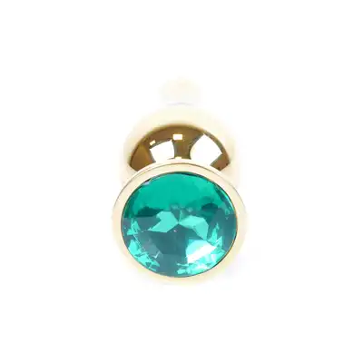Plug-Jawellery Gold BUTT PLUG- Green