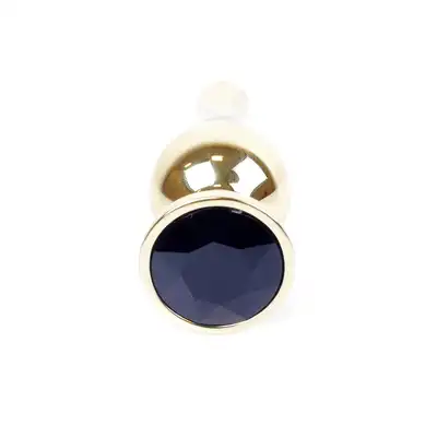 Plug-Jawellery Gold BUTT PLUG- Black